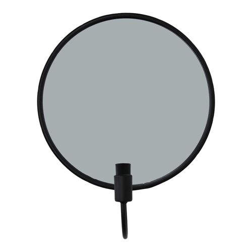 HV Candleholder Mirror Round - Black - 24x12x30cm
