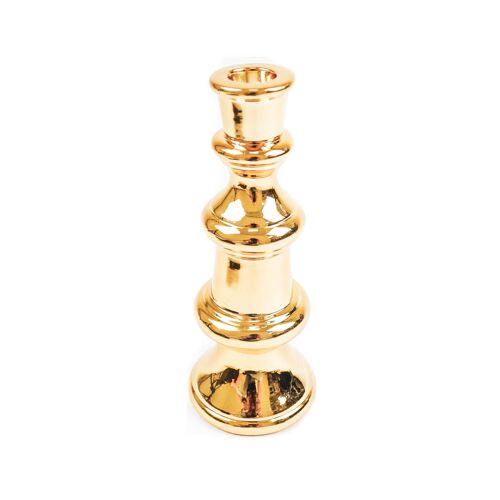 HV Candleholder L -  9x9x23cm - Gold