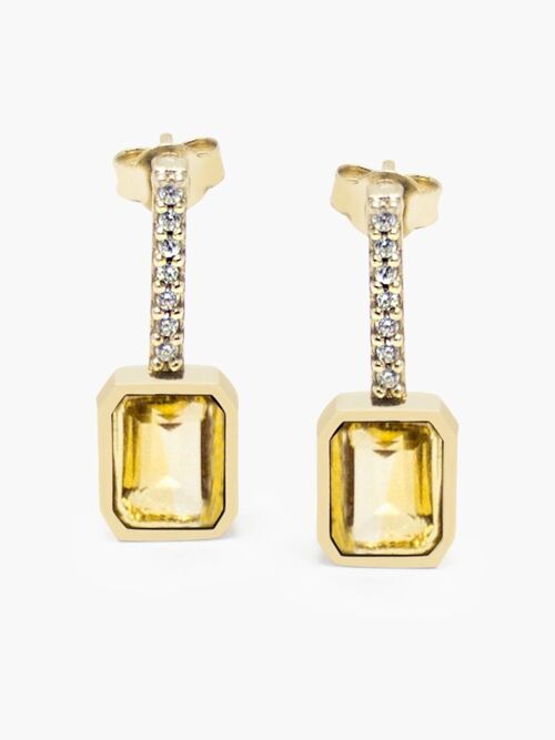 Luccichio Gold Vermeil Citrine Sparkle Earrings