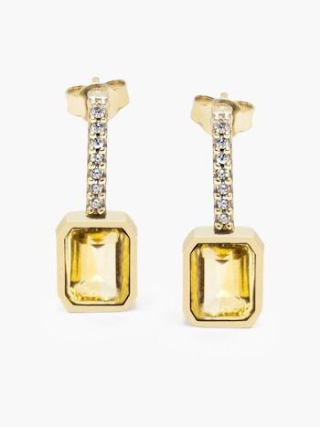 Boucles d'oreilles Luccichio Gold Vermeil Citrine Sparkle 1