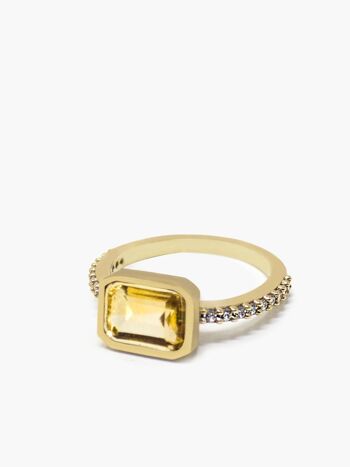 Bague Luccichio Or Vermeil Citrine Scintillante 1