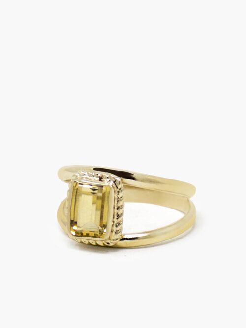 Luccichio Gold Vermeil Citrine Stacking Ring