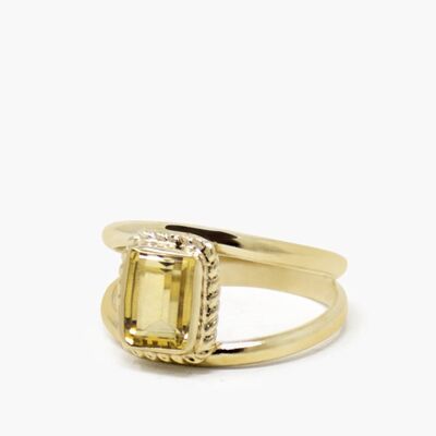 Luccichio Gold Vermeil Citrine Stacking Ring