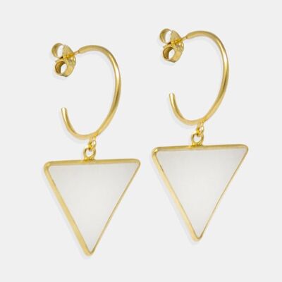 Boucles d'oreilles créoles en plaqué or Women Have The Power