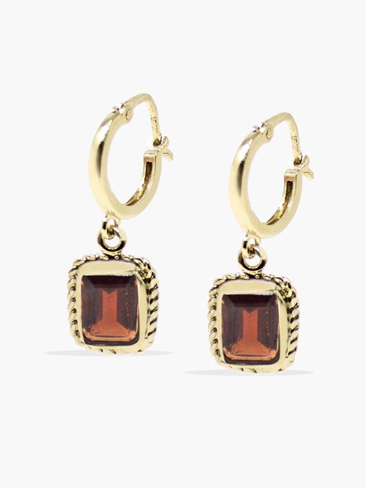 Orecchini a cerchio in granato vermeil oro Luccichio