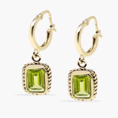 Luccichio Peridot-Creolen aus Gold-Vermeil