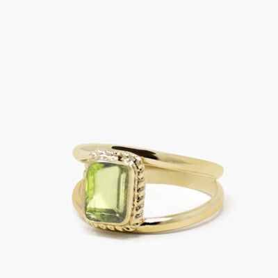 Luccichio Gold Vermeil Peridot Stacking Ring