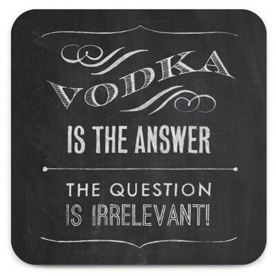 Chalk Vodka Answer Coaster