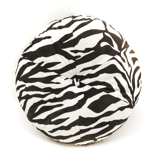 HV Round Cushion Zebra Velvet  Ø 35cm