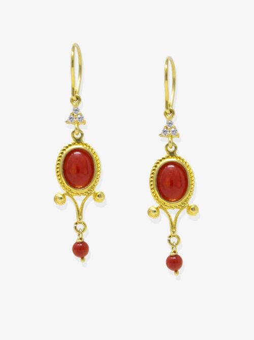 Mediterraneo Red Coral Earrings