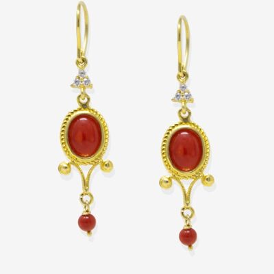 Mediterraneo Red Coral Earrings