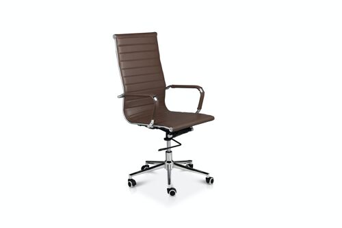 Desk chair Brisbane Dark Brown PU Leather