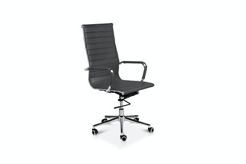 Desk chair Brisbane Dark Grey PU Leather