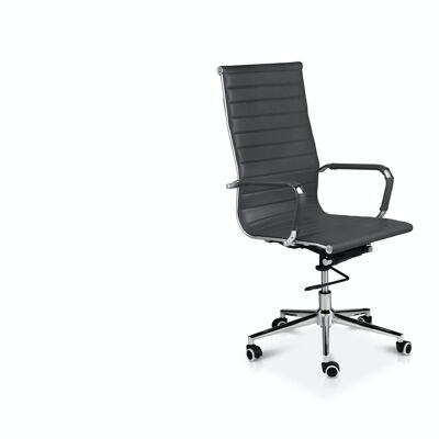 Desk chair Brisbane Dark Grey PU Leather
