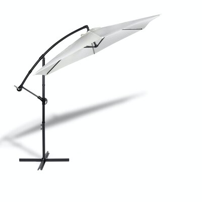 Hanging Parasol with Cover - White