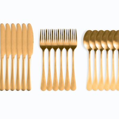 Cutlery Set - 24-piece - Gold