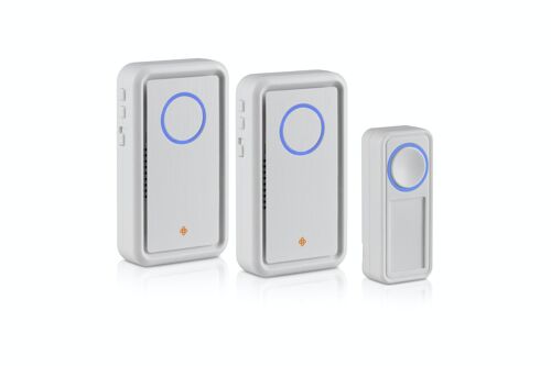 Doorbell with 2 receivers - White