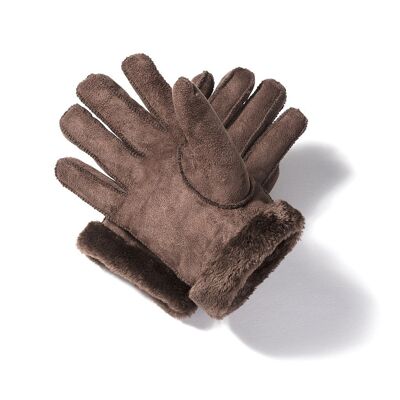Leather Gloves - Dark Brown M