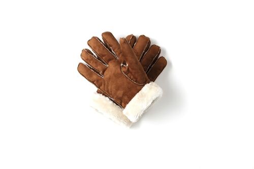 Leather gloves - Light brown S