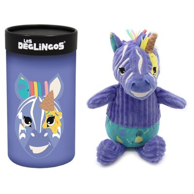 LES DEGLINGOS - Peluche morbido per neonati e bambini - Salvadanaio regalo - Grande Simply Kiprokos la zebra
