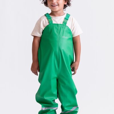 Pantalones antibarro para niños, peto impermeable, pantalones sostenibles - verde