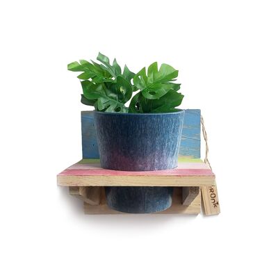 Set di portavasi da 18 cm Joy da appendere in legno "Roots" con 1 vaso Artstone