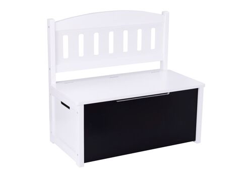 Children's bench with storage space and blackboard