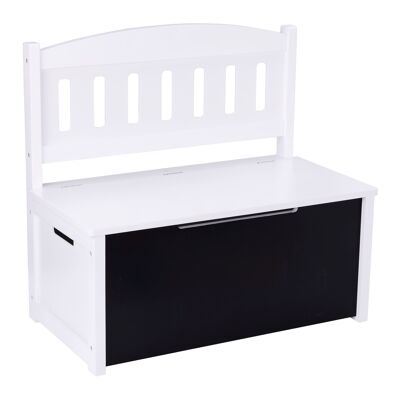 Children's bench with storage space and blackboard