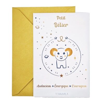Decorative greeting card Little Aries