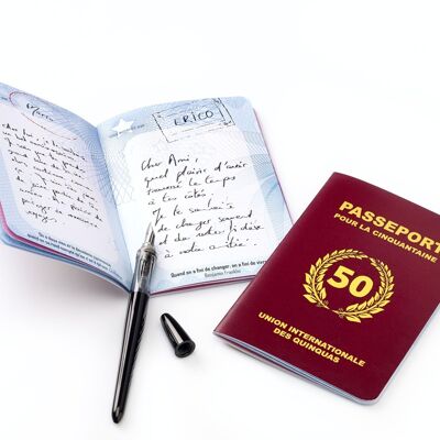 Reisepass für die Fünfziger | Gästebuch zum 50-jährigen Jubiläum