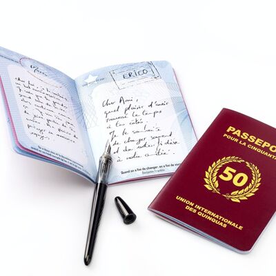 Passeport pour la Cinquantaine | Livre d'or d'Anniversaire 50 ans