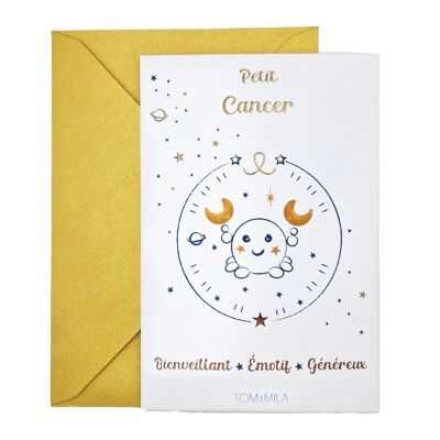 Pequeña tarjeta de felicitación decorativa de cáncer