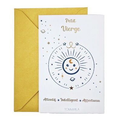 Pequeña tarjeta de felicitación decorativa en blanco