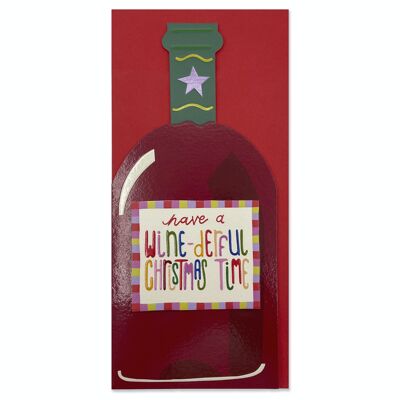 'Have a wine-derful Christmas Time' card