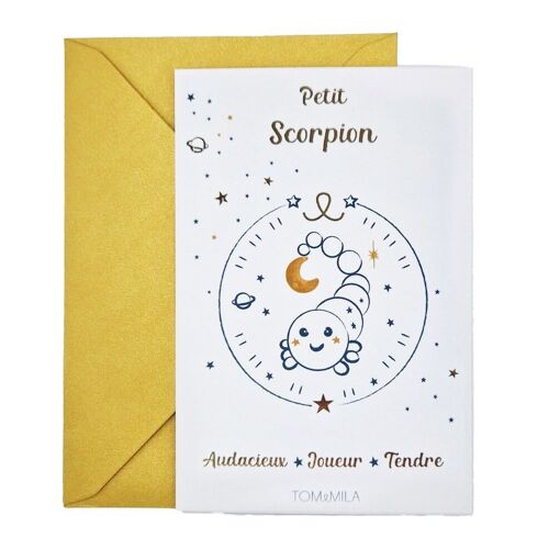 Carte de voeux décorative Petit Scorpion