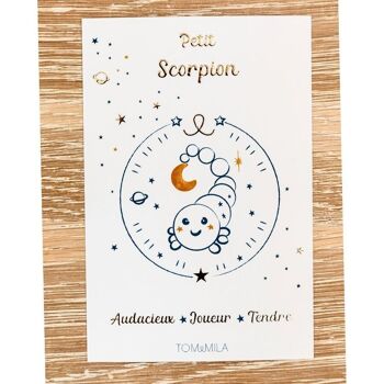 Carte de voeux décorative Petit Scorpion 3