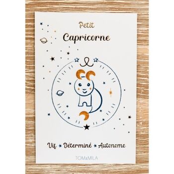 Carte de voeux décorative Petit Capricorne 2