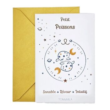 Carte de voeux décorative Petit Poissons 1