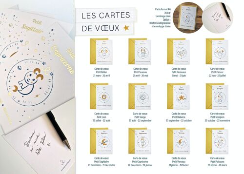 Lot de carte Petit Astro par 60 (5 de chaque signe du zodiaque)