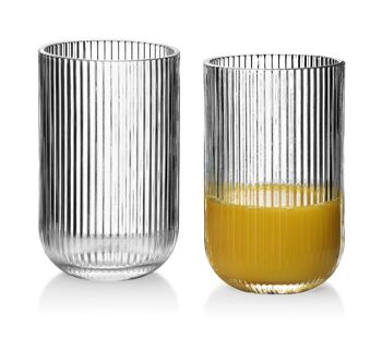 Elise Stripe Set de 6 verres 450ml 8xh13cm 1