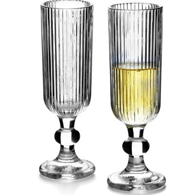 ELISE Stripe Set of 6 glasses 185ml 6xh18cm