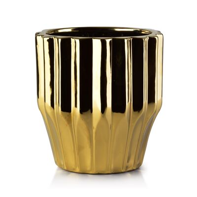 MACETA YVONNE ORO 15.5xh16.5cm