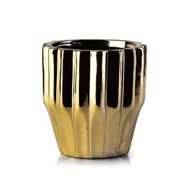 VASO PER FIORI YVONNE GOLD 13xh13.5cm
