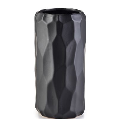 BABETTE SCHWARZE VASE 11xh22cm