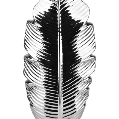 LEAF SILVER VASE 7.5x17xh35cm