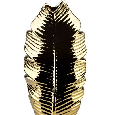 LEAF GOLD VASE 7x14xh28cm