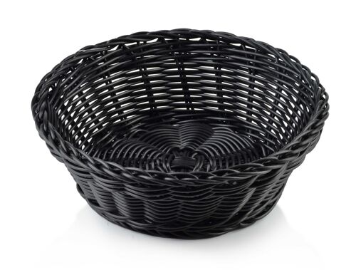 SINO Round basket 20xh7cm black polyrat