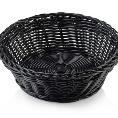 SINO Round basket 20xh7cm black polyrat
