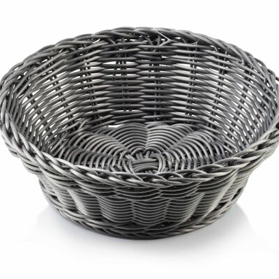 SINO Round basket 20xh7cm gray polyrat