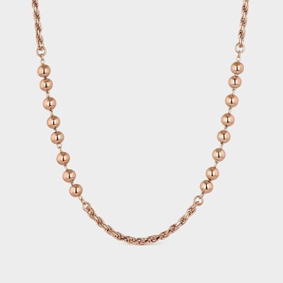 Rose gold chain and balls necklace